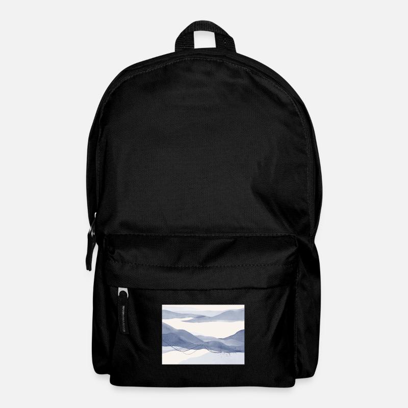 Blue Abstract Landscape - Backpack - black