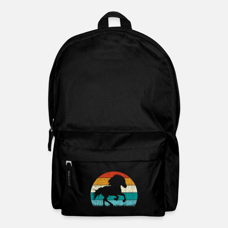 Islandpferd Tölt Retro Vintage - Rucksack - Schwarz