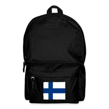 Finland Flag Suomi Finnish Flag Used Look - Backpack - black - Front
