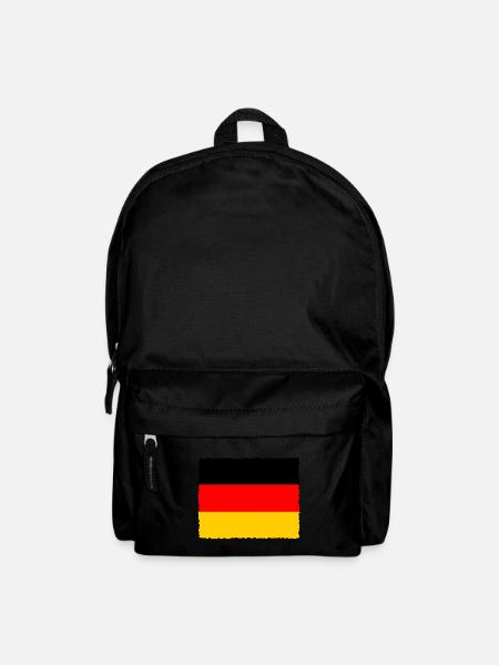 Deutschland Flagge Deutsche Fahne Used Look Heimat - Rucksack - Schwarz