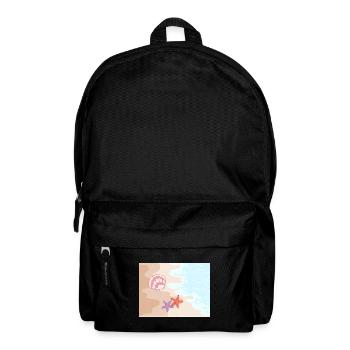 Sommerstrand Seesterne und Muscheln - Rucksack - Schwarz - Vorne