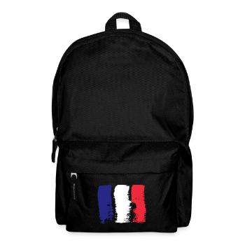 Drapeau de la France Look en détresse Drapeau français - Sac à dos - noir - Devant