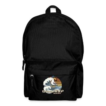 WHAT SUP Beaches Stand Up Paddel Surfer Möwe - Rucksack - Schwarz - Vorne