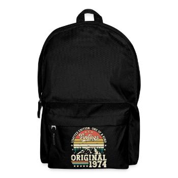 Original 1974 48. Geburtstag Geschenk Herren - Rucksack - Schwarz - Vorne