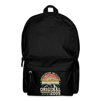 Original 2005 17. Geburtstag Geschenk Herren - Rucksack - Schwarz - Vorne