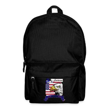 American Eagle, Amerika, Flagge mit Adler - Rucksack - Schwarz - Vorne