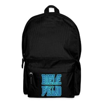 Bielefeld Deutschland Stadt 3D Schrift Skyline - Rucksack - Schwarz - Vorne