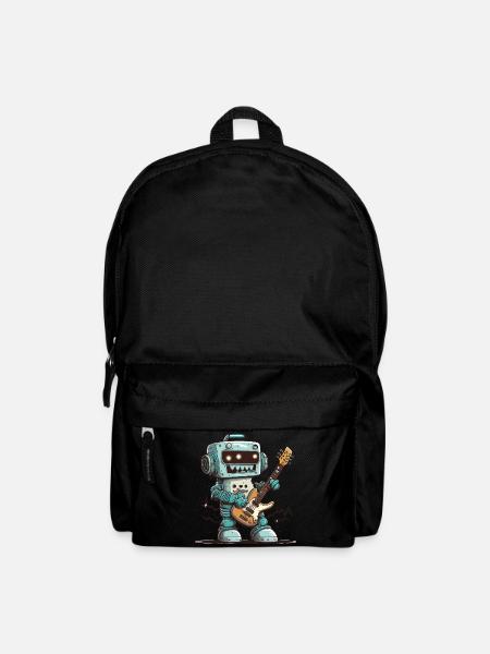 Rock'n'Roll-Roboter - Rucksack - Schwarz