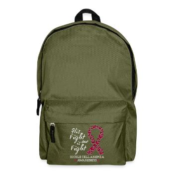 Sickle Cell Anemia Awareness for him and her - Backpack - olive green - Front