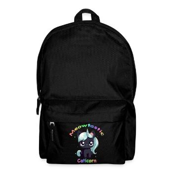 Caticorn Meowtastic Shirt, Cute Unicorn Cat. - Backpack - black - Front