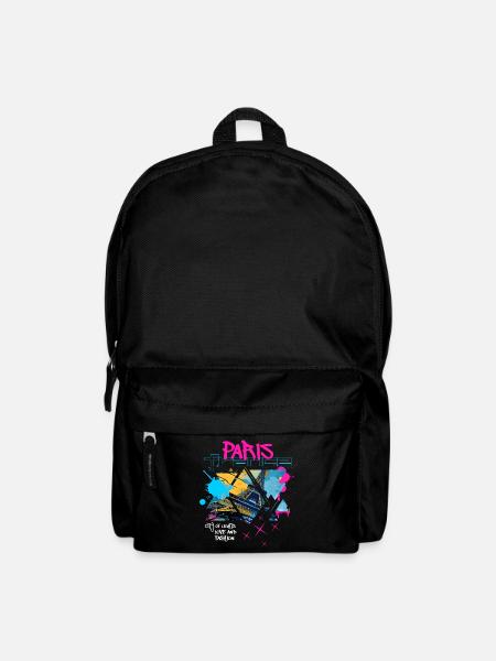 Paris Frankreich Stadt Skyline Eiffelturm Graffiti - Rucksack - Schwarz