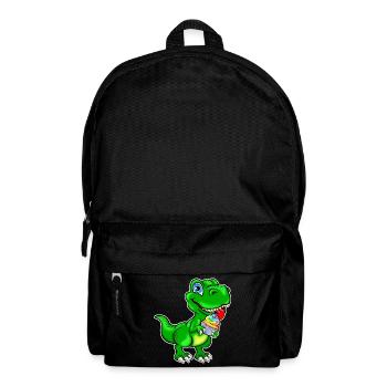 Dino with Cupcake Muffin colorful - Backpack - black - Front