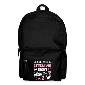 I'm 2 years old | Meow Gift 2 Year Anniversary Gift - Backpack - black - Front