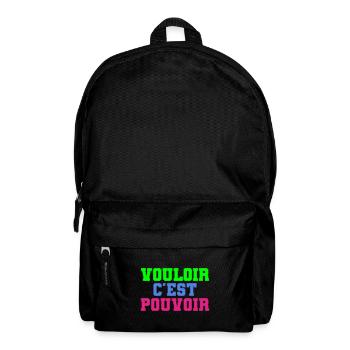 Vouloir c'est pouvoir - Sac à dos - noir - Devant