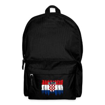 Kroatien Flagge Adria Zagreb Kroatische Fahne - Rucksack - Schwarz - Vorne