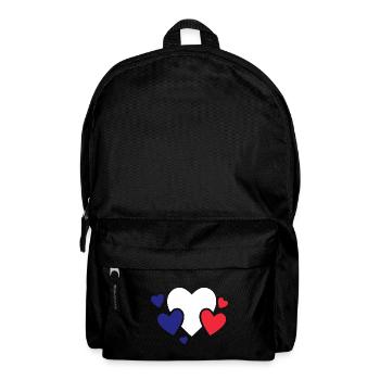 Drapeau de la France Look en détresse Drapeau français - Sac à dos - noir - Devant