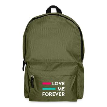Love is beautiful! Valentine's Day 14 february - Backpack - olive green - Front