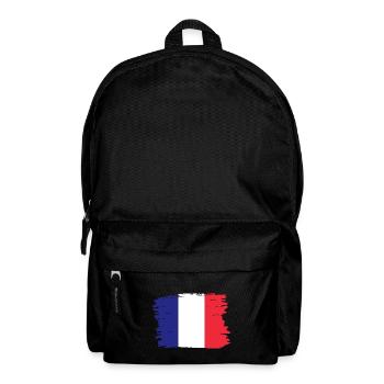 Drapeau de la France Look en détresse Drapeau français - Sac à dos - noir - Devant