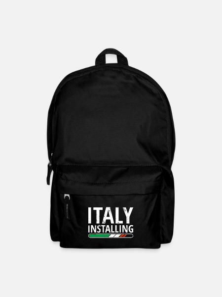 Italy Flag Italia Italian Flag Used Look - Backpack - black