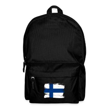 Finnland Flagge Suomi Finnische Fahne Used Look - Rucksack - Schwarz - Vorne