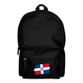 Drapeau de la République Dominicaine Cathédrale Rep Drapeau Voyage - Sac à dos - noir - Devant