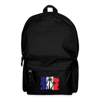 Drapeau de la France Look en détresse Drapeau français - Sac à dos - noir - Devant