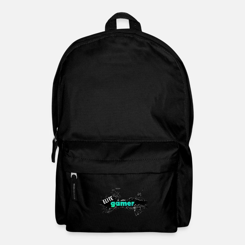 Elite Gamer Design mit dynamischem Text - Rucksack - Schwarz