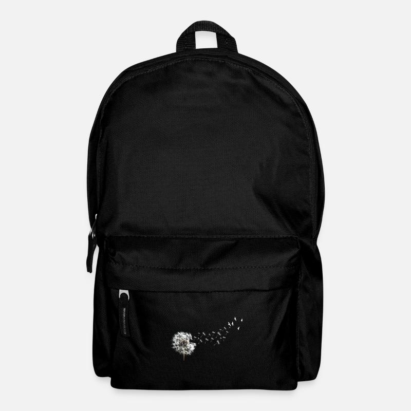 Pusteblume Vögel Blume - Rucksack - Schwarz