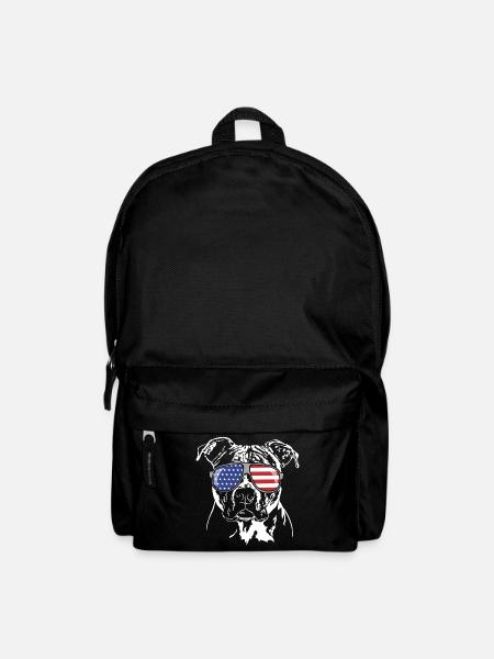 AMERICAN STAFFORDSHIRE TERRIER Amerika Fahne - Rucksack - Schwarz