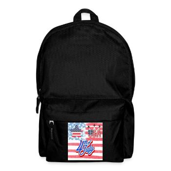 USA, stars and belts - Backpack - black - Front