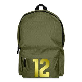12 Zahl Trikot - Rucksack - Olivgrün - Vorne