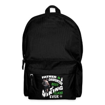 Hiking Mountains Proud Daddy Daughter Team Father's Day - Backpack - black - Front