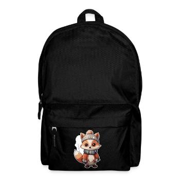 Fuchs im Schnee - Rucksack - Schwarz - Vorne