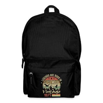 September 1971 Geburtstagsgeschenk September 1971 - Rucksack - Schwarz - Vorne