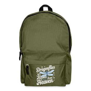 Libelle Libellen Insekten Natur - Rucksack - Olivgrün - Vorne