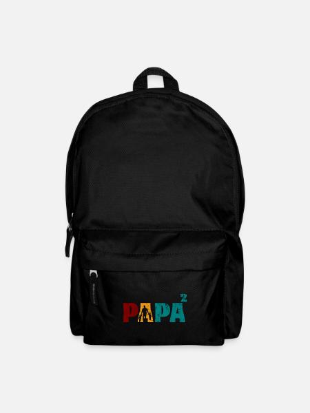 Papa Vater von 2 Kinder Zwillinge Söhnen Mädchen - Rucksack - Schwarz