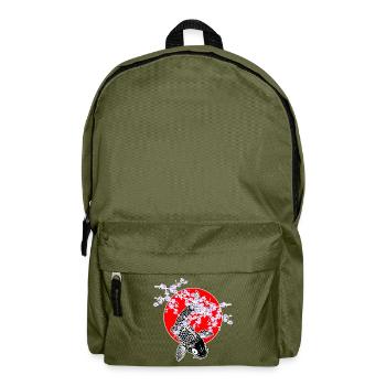 Cherry Blossoms SAKURA NISHIKIGOI Koi 1 - Backpack - olive green - Front