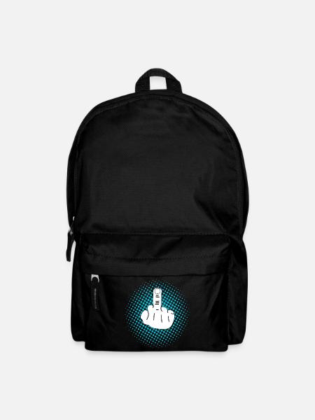 Everyone jangles on your nerves? Flip them off. - Backpack - black