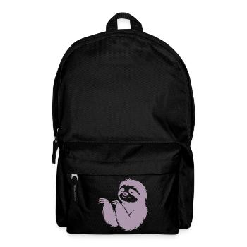 Cool paresseux silhouette portrait visage tête - Sac à dos - noir - Devant