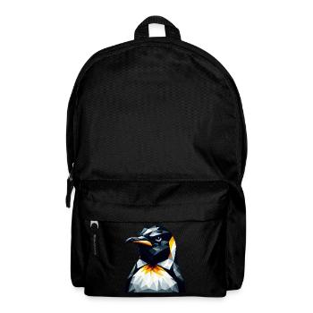 Geometric Penguin Polygon Math Art - Backpack - black - Front
