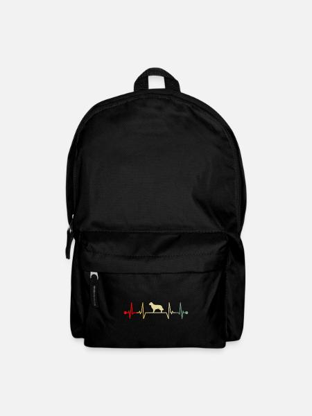 Golden Retriever Herzschlag Retro - Rucksack - Schwarz