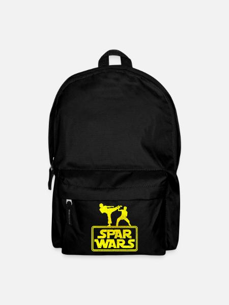 Spar Wars - funny boxer sparring motif - Backpack - black