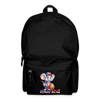 Merica Unabhängigkeitstag 4. Juli Baseball Maus - Rucksack - Schwarz - Vorne