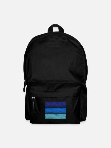 Rectangles bleus - Sac à dos - noir