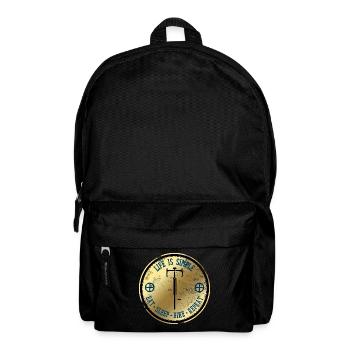 Plakette Life is simple Rennrad front Fahrrad bike - Rucksack - Schwarz - Vorne