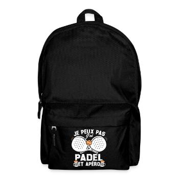 Je peux pas j'ai padel et apéro - Sac à dos - noir - Devant