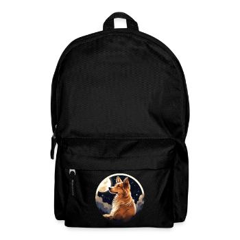 Schöner Hund im Mondschein Geschenk Collie - Rucksack - Schwarz - Vorne