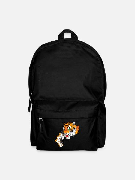 Tiger Kopf mit Pranke - Rucksack - Schwarz