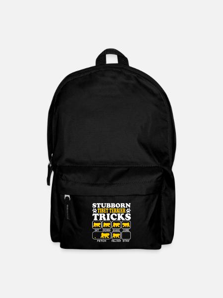 Tibetan Terrier Temple Dog Stubborn Tricks saying - Backpack - black