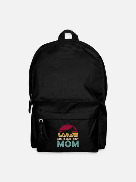 Shetland Pony Shetland Pony Retro for Horse Mom - Backpack - black